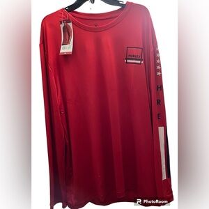 Hurley patriotic moisture wicking long sleeve shirt